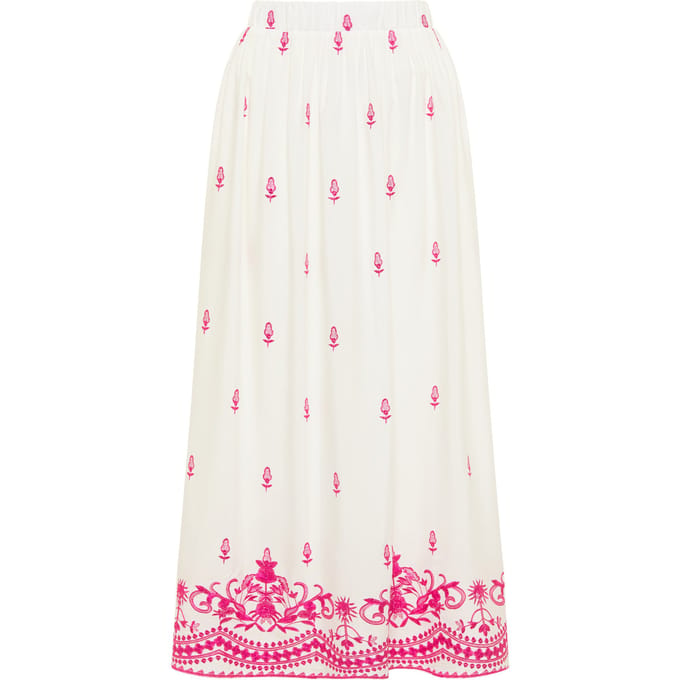IZIA Geborduurde Maxi Rok gaya