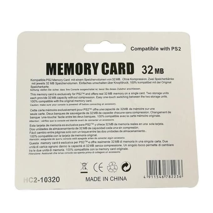 Carte Memoire Compatible avec Sony Playstation2 PS2 32Mo
