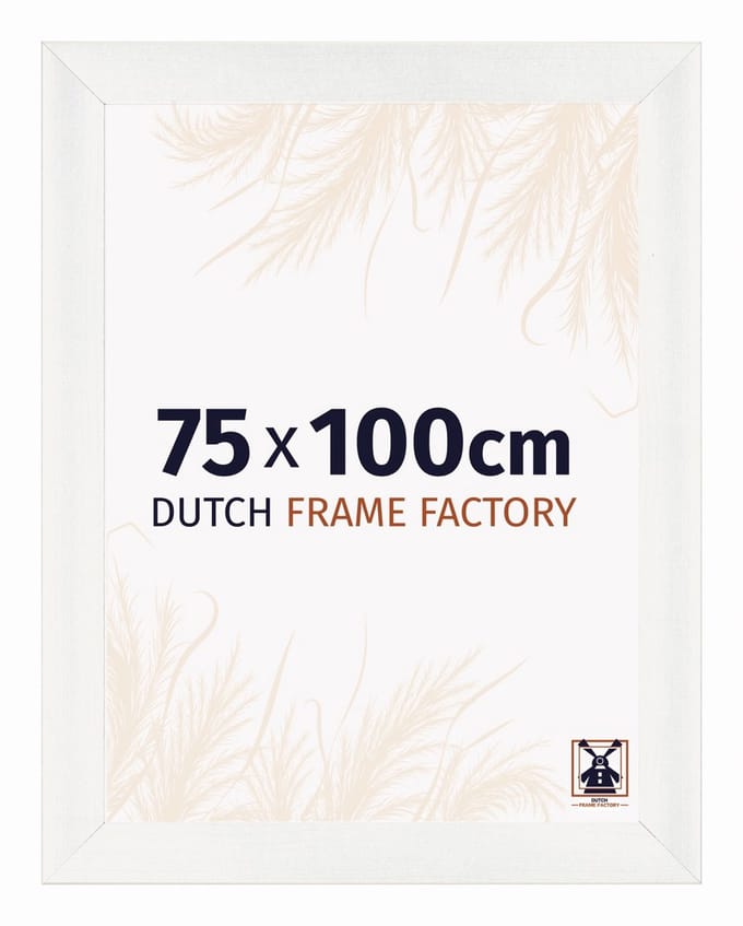 Fotolijst 75x100 cm - MDF - Wit Geveegd - Praag