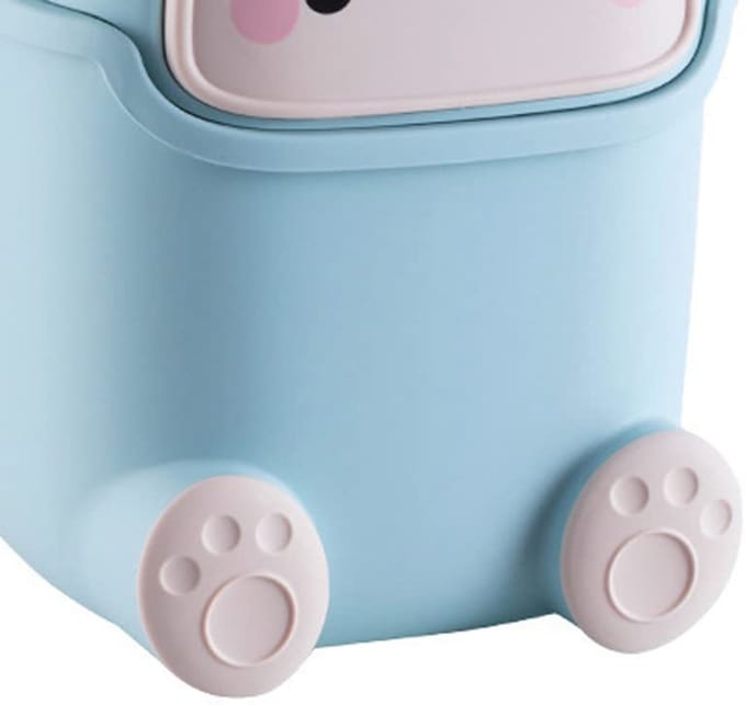 Mini prullenbak - Bureau afvalbak - Opruimen rommel - Met deksel - 4.3 liter - Roze