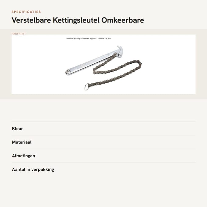 Dailygoods- Kettingsleutel 230 mm - Verstelbare Sleutel - Robuust