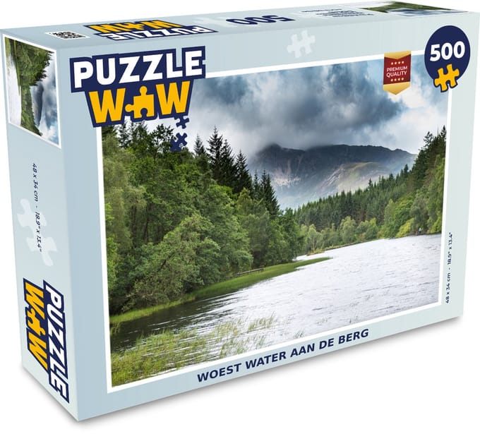 Puzzel Woest water aan de berg - Legpuzzel - Puzzel 500 stukjes