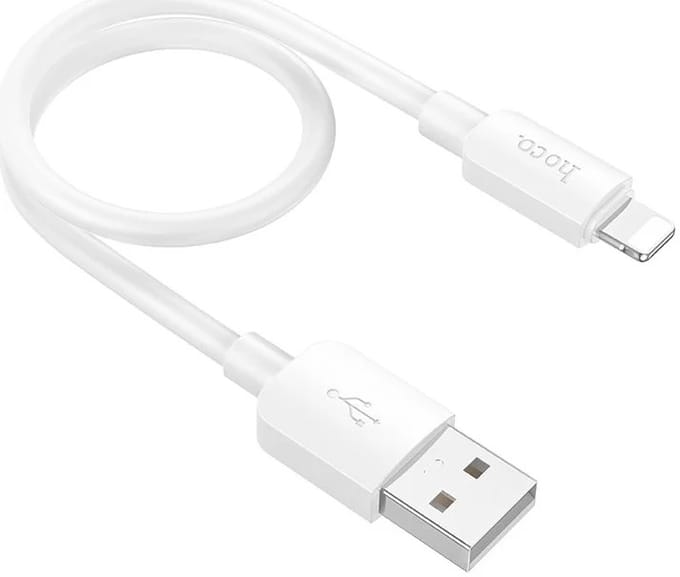 Hoco X96 12W Fast Charge PD USB naar Lightning Laadkabel 0.25M Wit