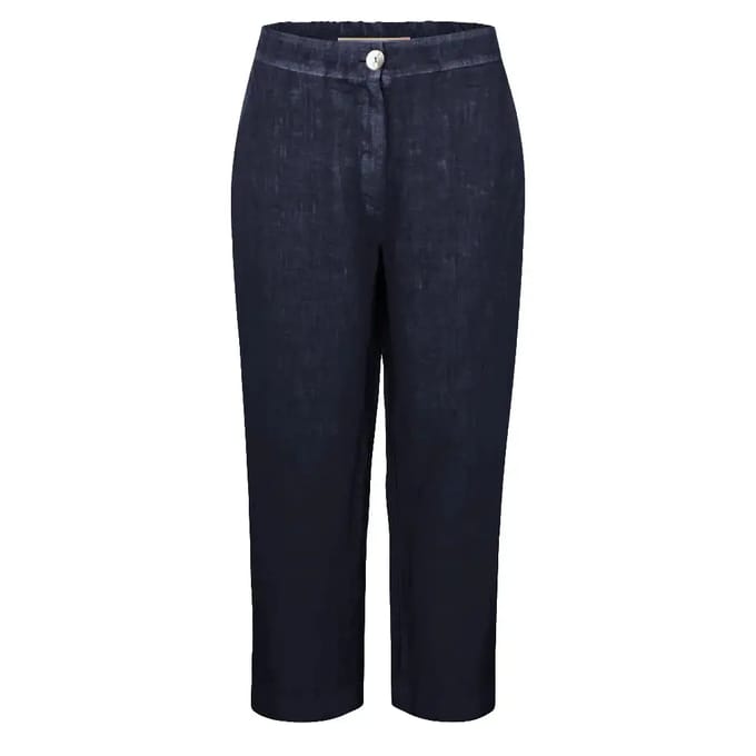 Linnen curve broek voor vrouw Haris Cotton
