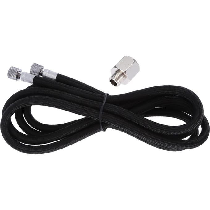 1.8M EVA Gevlochten Airbrush Slang Luchtslang 1 8  1 4  Adapter Fitting Einden Koppeling black