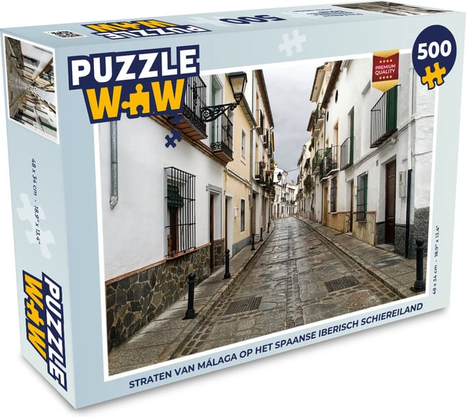 Puzzel Straten van Málaga op het Spaanse Iberisch schiereiland - Legpuzzel - Puzzel 500 stukjes