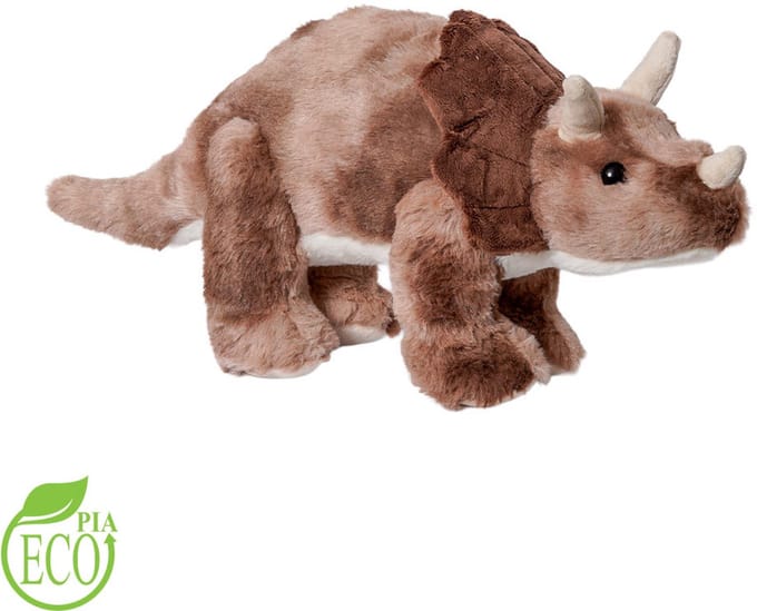 PIA Soft Toys - Pluche Knuffeldier - Triceratops bruin ECO 43 cm