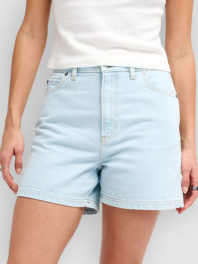 RVCA Coco Denim Korte Broek blauw