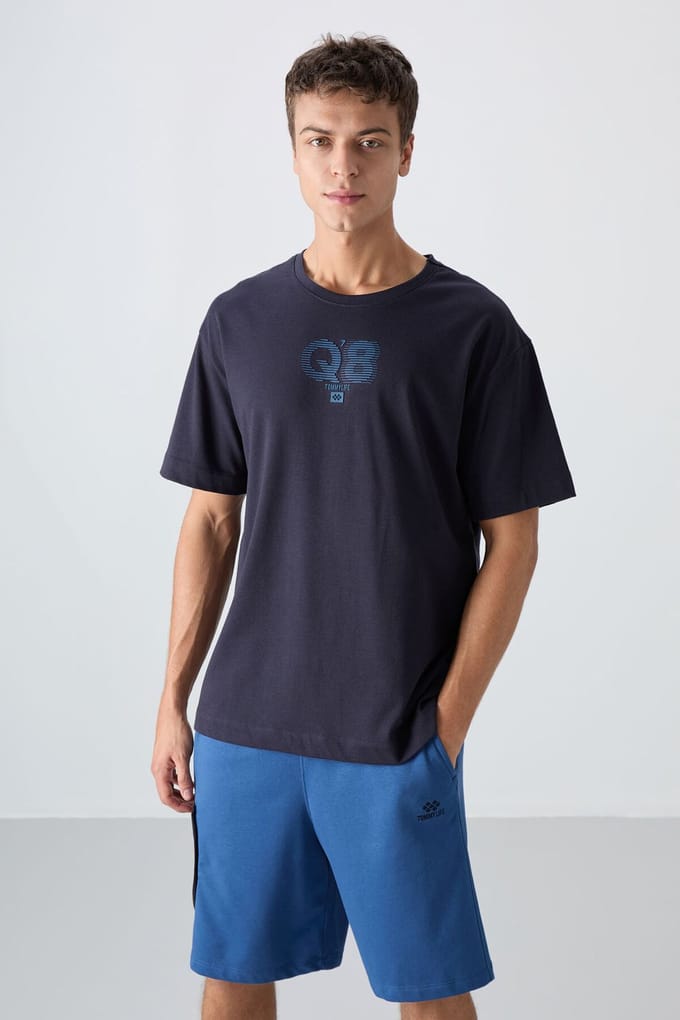 Oversized Geprinte Logo Crew Neck T-Shirt