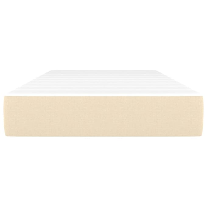 vidaXL - Pocketveringmatras - medium - 100x200x20 - cm - stof - crèmekleurig