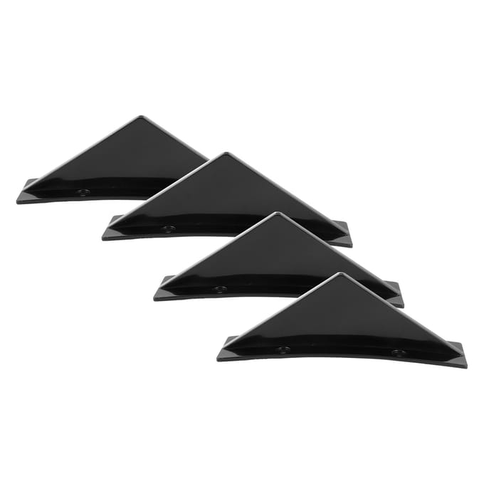 Glanzend Zwarte Haaienvin Achterbumper Diffuser Lip Spoiler Kit met Montageschroeven Universeel black