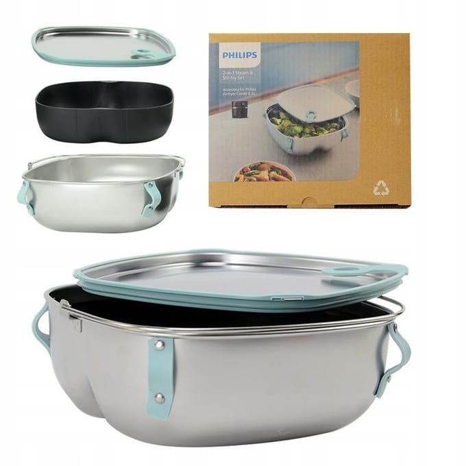 Philips 2-in-1 Stoom- en Wokset Airfryer Accessoire - HD9960/00 - Geschikt voor Philips