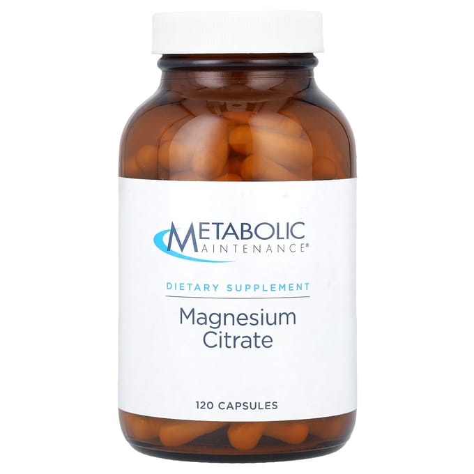 Metabolic Maintenance, citrate de magnésium, 120 capsules