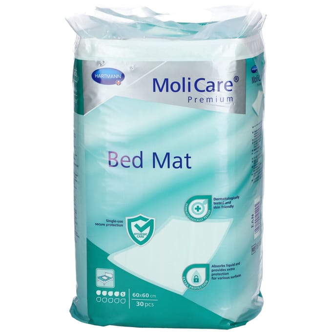 Hartmann Molicare Premium Bed Mat 5 gouttes 60 x 60 cm - 1 paquet de 30 protections