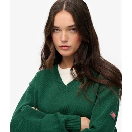 Oversized col V trui voor dames Superdry