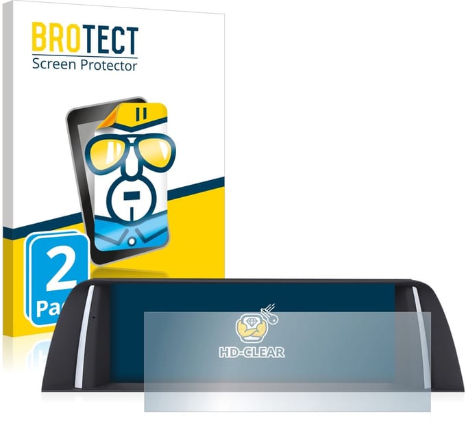 BROTECT - Screenprotector voor BMW 5 F11 2012 Infotainment System - Folie Beschermfolie transparant 2 Stuks