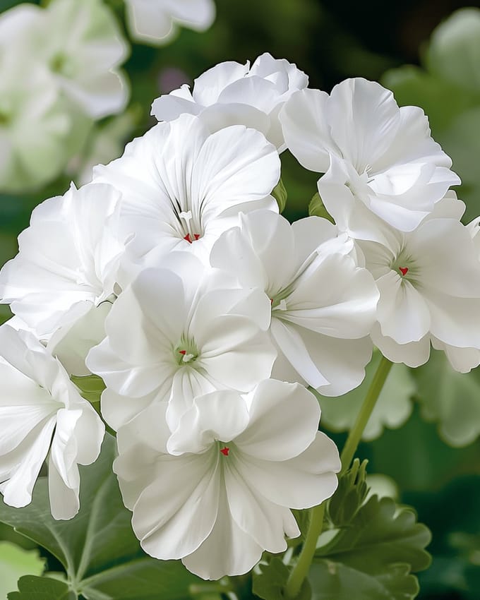 2 sets - Geranium Zaden Apollo Wit F1 Pelargonium Zonale Eenjarig