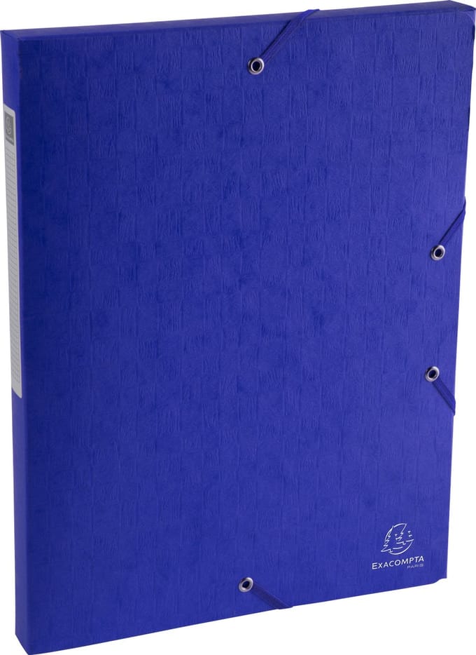 Exacompta 10x Klasseerdoos Scotten Rug 25mm - A4 - Blauw - 50702E