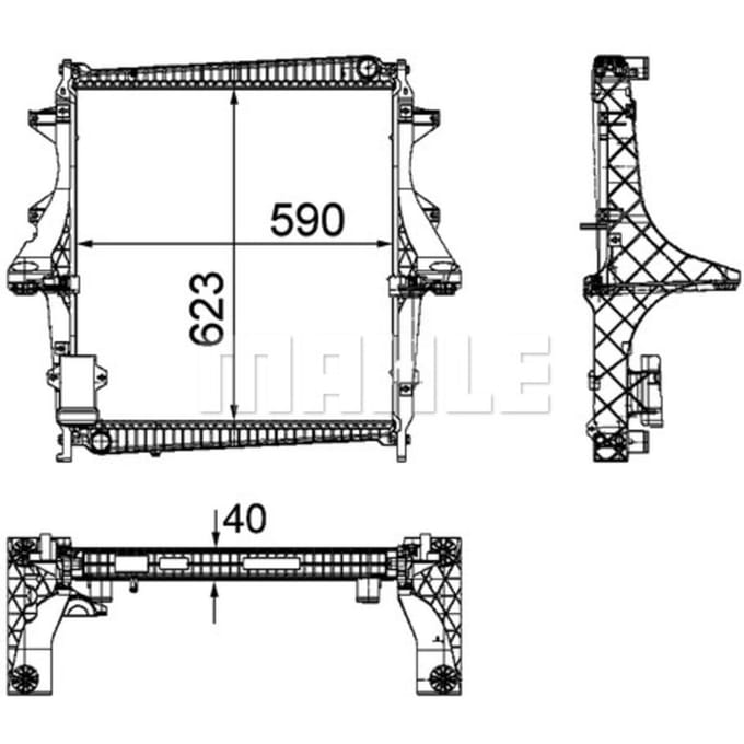 Radiator, motorkoeling MAHLE CR 1172 000P