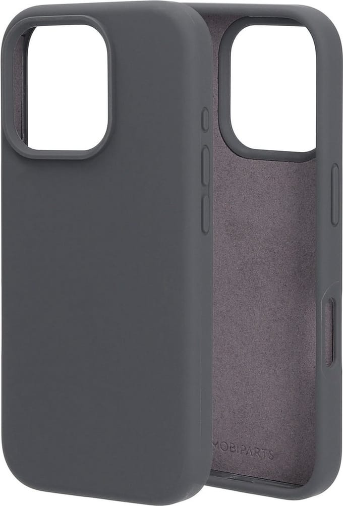 Mobiparts hoesje geschikt voor de Apple iPhone 16 Pro - Siliconen - Grijs