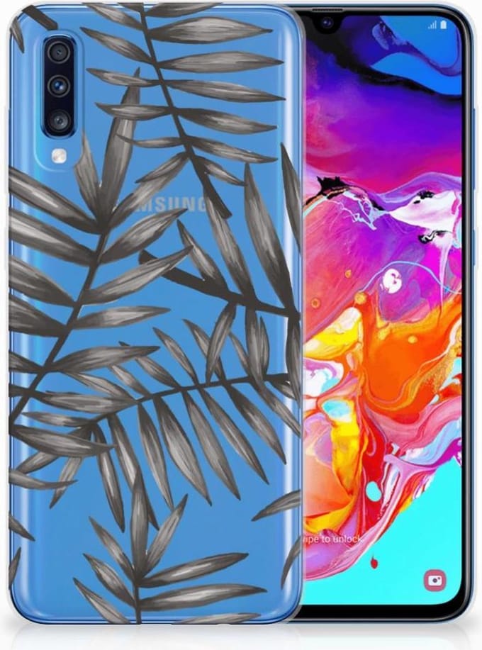Samsung Galaxy A70 TPU Case Leaves Grey
