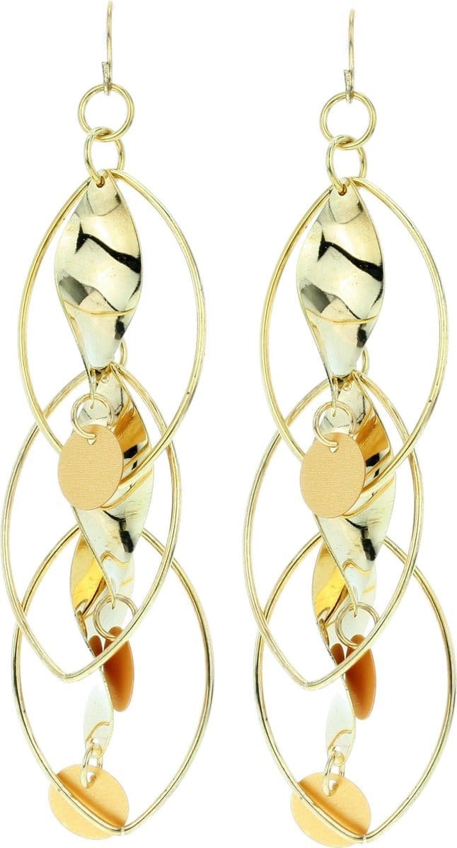 Behave - Dames oorhangers goudkleur statement sieraden feest outfit