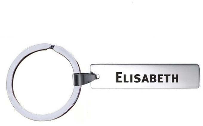 Sleutelhanger Met Naam - Elisabeth - RVS