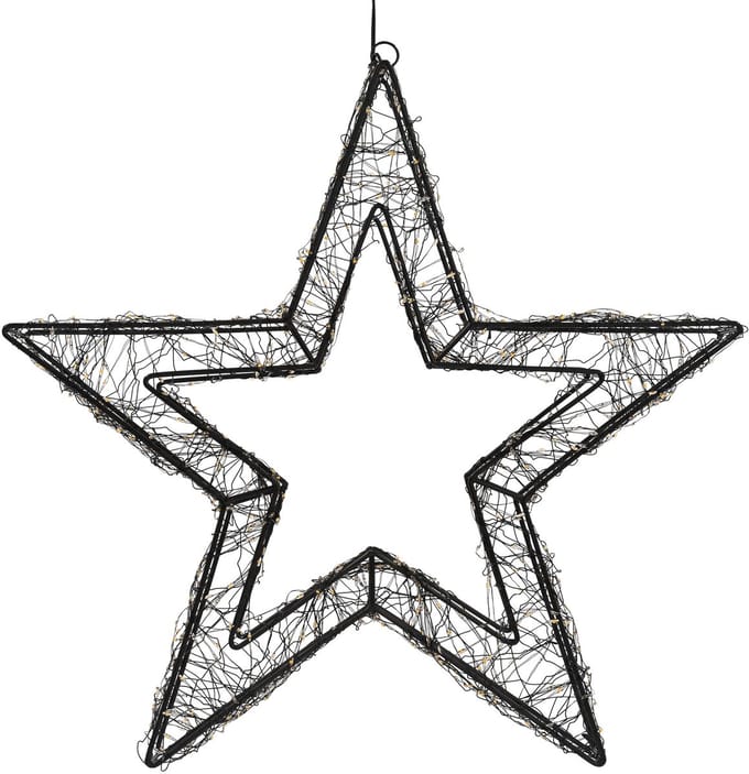 ECD Germany led kerstster decoratieve ster 38 cm 500 led extra warm wit ip44 waterdicht voor binnen en buiten tuin raam balkon kerstdecoratie lichtgevende metaal ster om op te hangen feestelijke sfeerverlichting kerstboom versiering