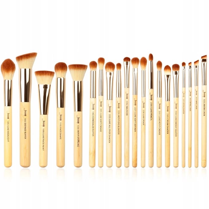 JESSUP - T145 Professionele Bamboe Make-up Kwasten Set - 20 Stuks Synthetisch Haar
