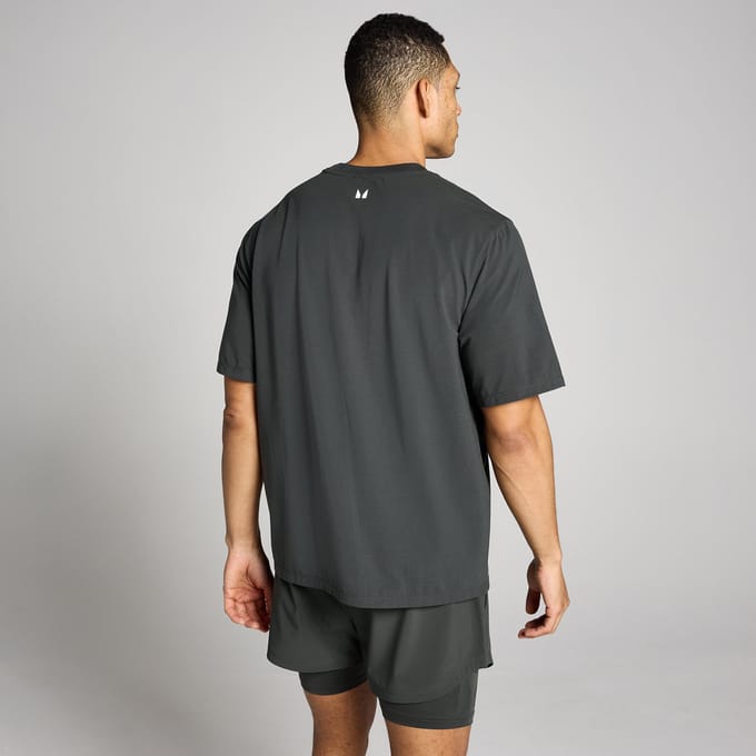 MP Heren Oversized Cotton Modal T-Shirt - Gewassen Zwart - M