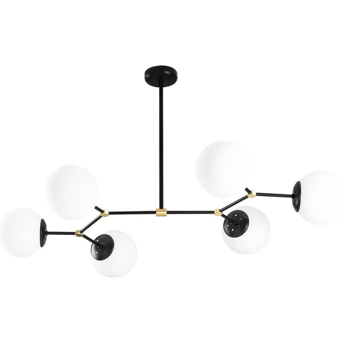 Design hanglamp eettafel witte bollen Noud | Opviq