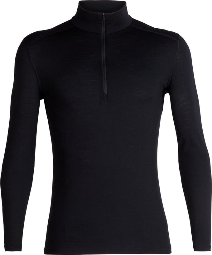 Icebreaker BF 200 Oasis LS Half Zip - Heren - Thermoshirt - Zwart