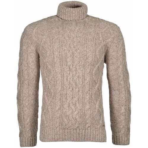 Ragman Trui Col Cable Design Pullover Beige Melange / male