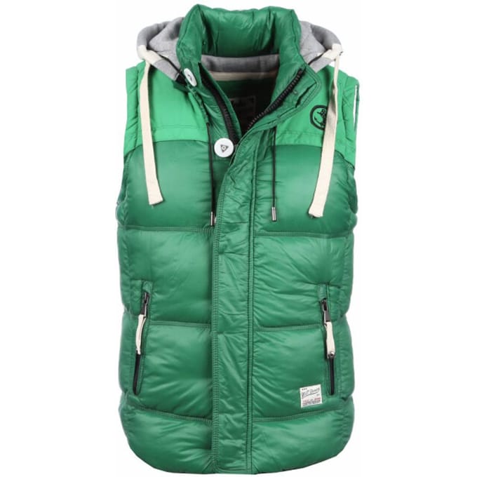 Enos Bodywarmer groen met capuchon