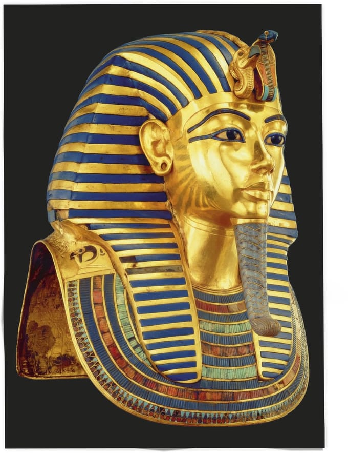 Lanzfeld Toetanchamon - Poster Schilderij 50x70 cm - Egypte - Koker