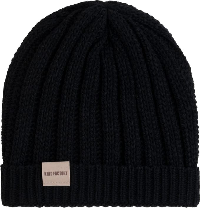 Knit Factory Nica Muts - Zwart - One Size