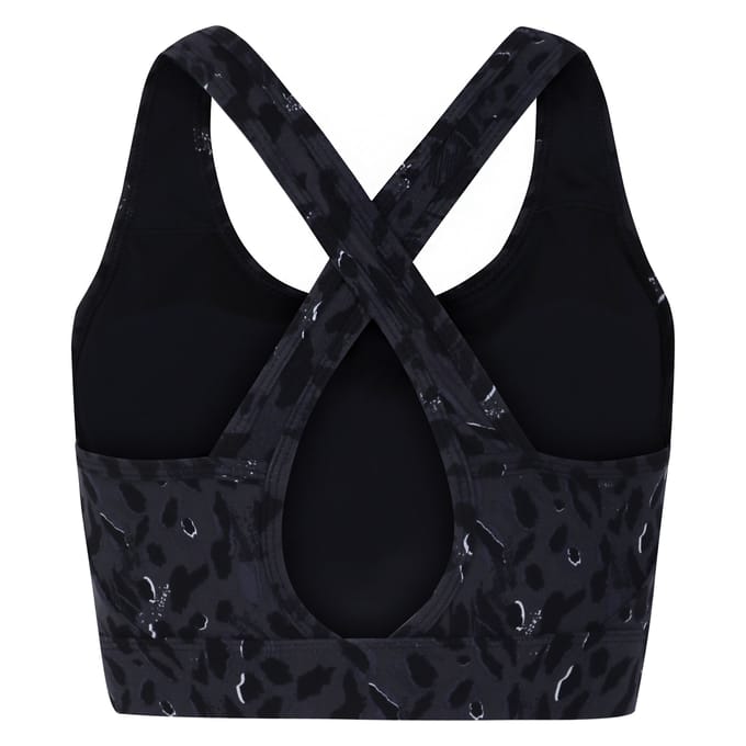 Dare 2B Dames/Dames Swift II Sportbeha met dierenprint (Zwart)