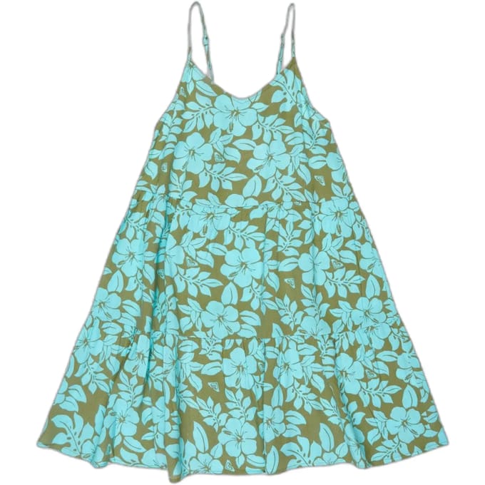 Roxy Sunlit Dreams Mouwloze Jurk Groen 14 Years Meisje