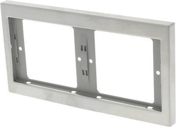 Berker K5 Inbouw Afdekplaat - 2-voudig Horizontaal - RVS