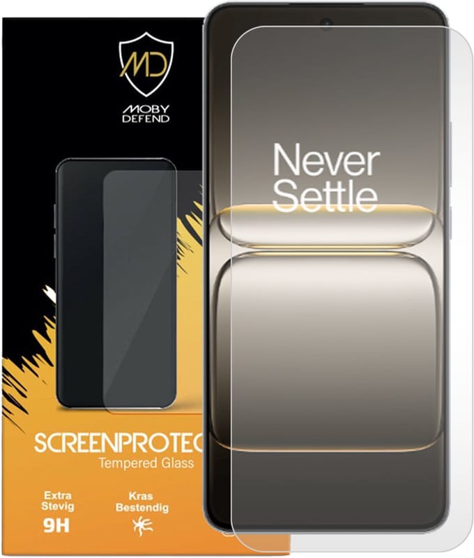 MobyDefend Screenprotector - Geschikt voor OnePlus Nord CE 5 - Case-Friendly Screensaver - Gehard Glas