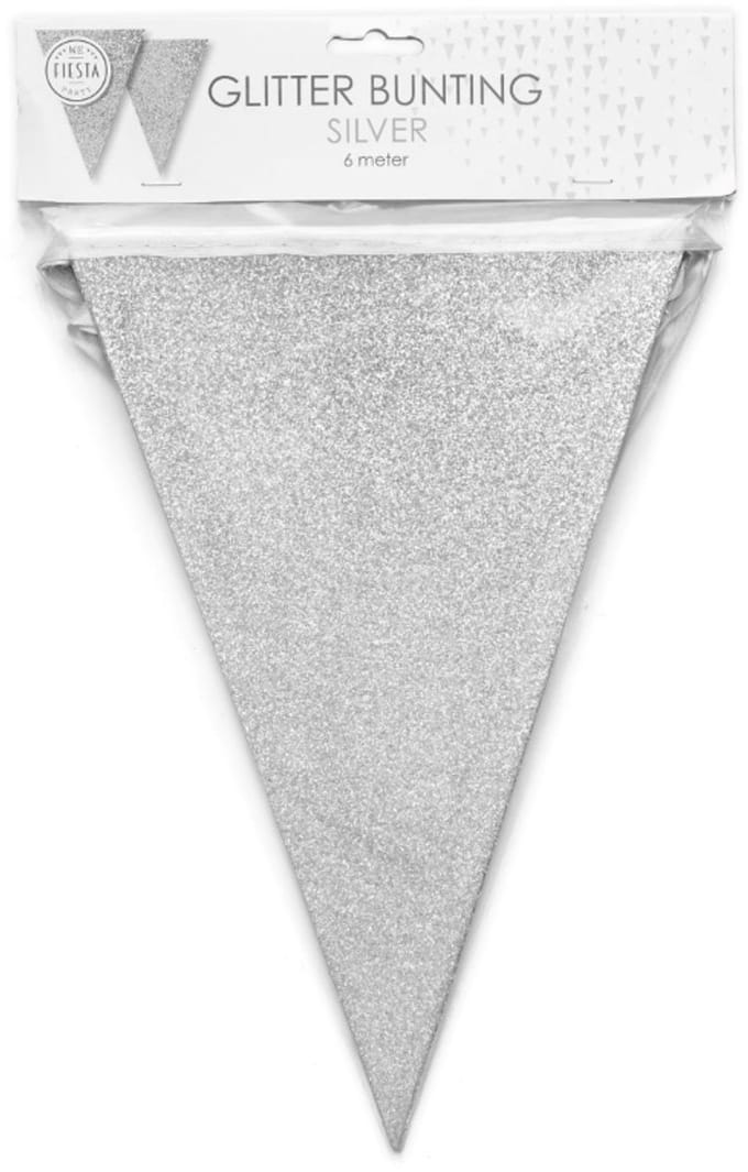 Wefiesta - Vlaggenlijn Zilver (20 x 30 cm) - 6 m