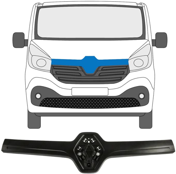 Grill lijst voor Renault Trafic 2014-