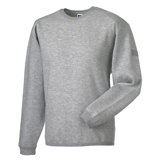 Russell Werkkleding Heren Bemanning Hals Set In Sweatshirt Top (Licht Oxford)