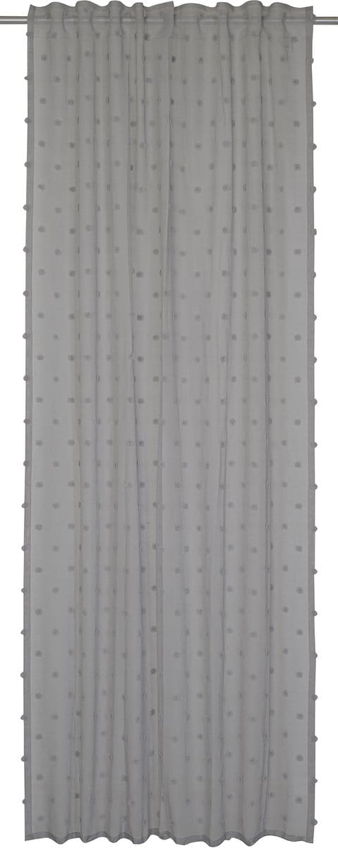 Elbersdrucke Gordijn met verborgen lussen Fluffy Dots 255x140 cm grijs
