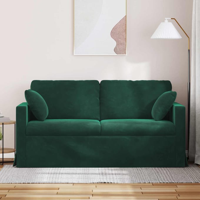 vidaXL - Bank - Donkergroen - 158 - x - 78 - x - 80 - cm - Fluweel