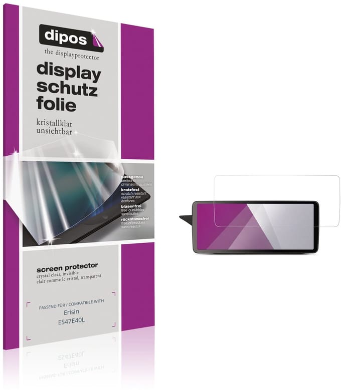 dipos – 2x Beschermfolie geschikt voor Erisin ES47E40L | Krasbestendige & heldere Screenprotector Ultra-Thin