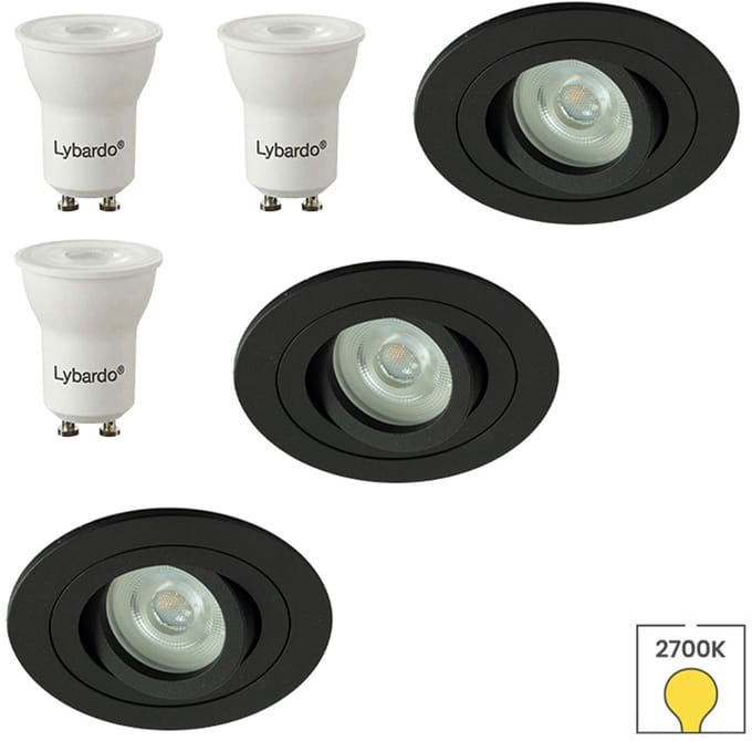 Lybardo - Inbouwspots - 8-pack - Spotjes Inbouw - Evia - Kantelbaar - Vierkant