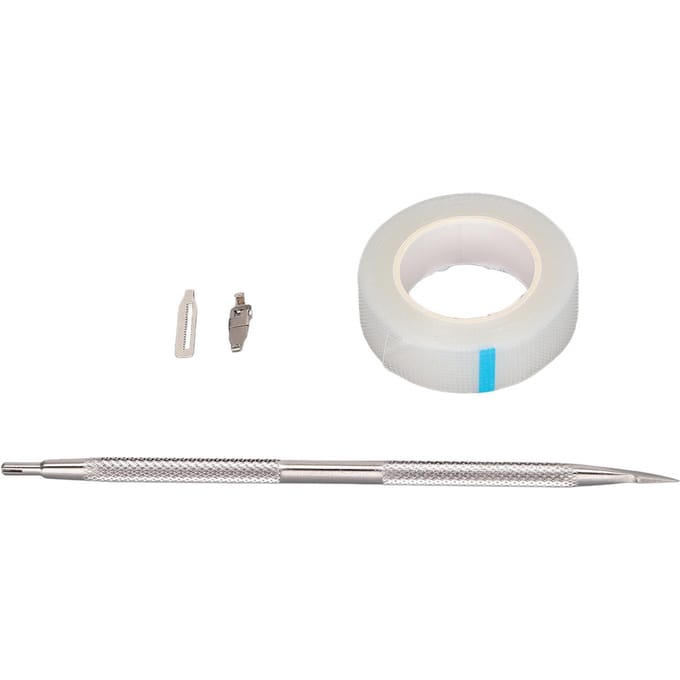 Behandeling van ingegroeide teennagel Verstelbare Rekbare Roestvrij Staal Paronychia Ingroeiende Teennagel Gereedschap Set met Tape white