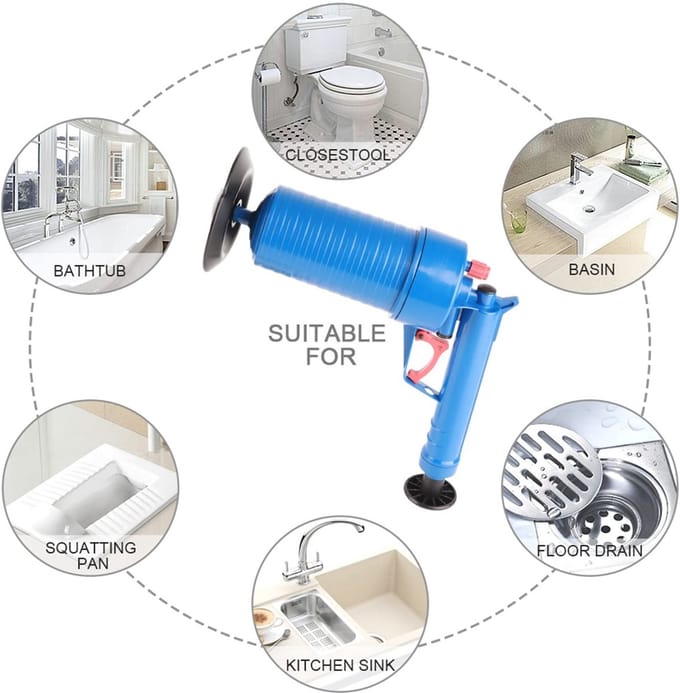 Dailygoods - Toilet Plunger Bagger Set voor Verstopte Afvoeren