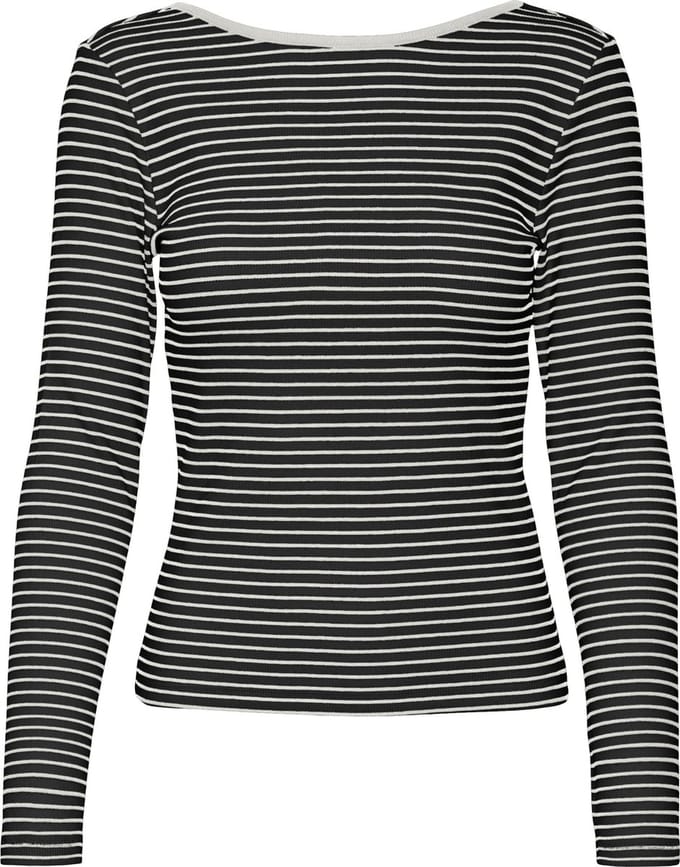 VERO MODA - VMCHLOE STRIPE LS 2WAY SHORT TOP GO NOOS - Dames - Lange mouwen shirts